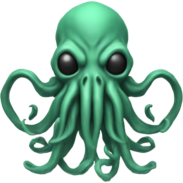 Cthulhu wireframe 3D emoji