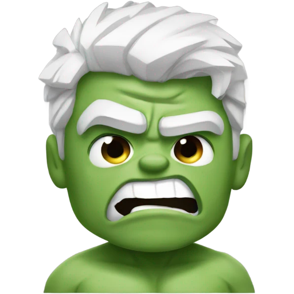 White HULK emoji
