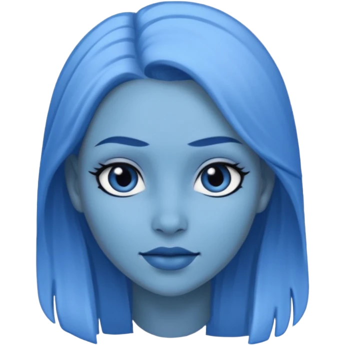Female blue avatar emoji