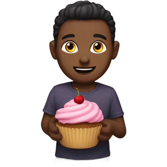 Edp445 holding a cupcake  emoji