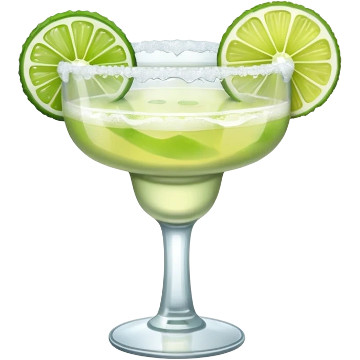 Margarita – glass with salted rim, lime wedge, ice emoji