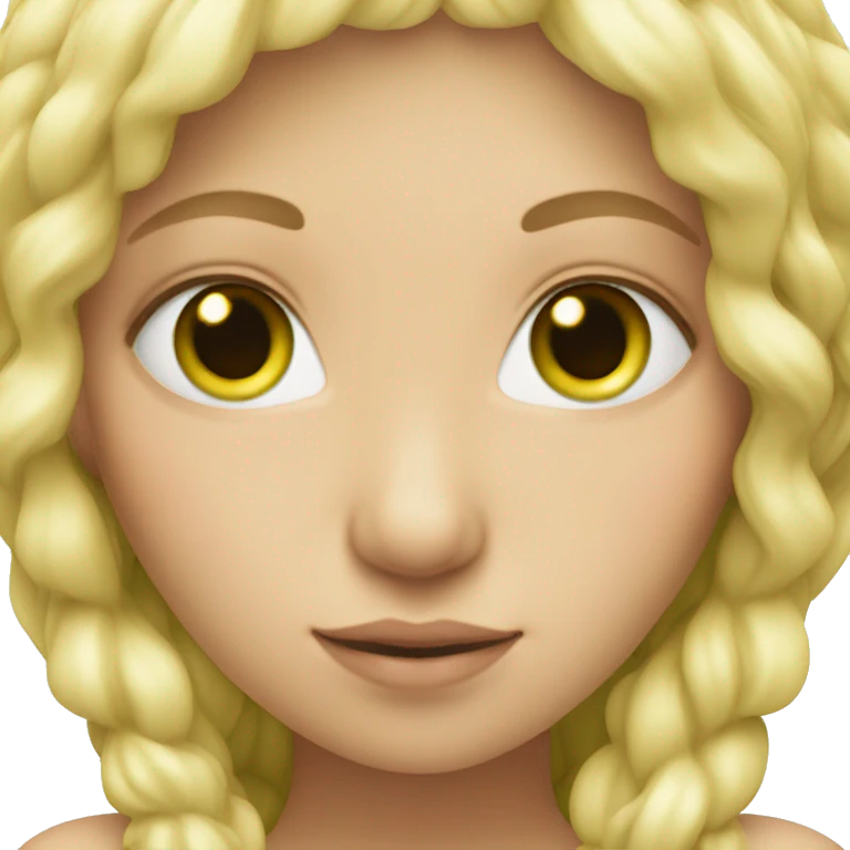 Fairy with blonde hair ,green eyes emoji