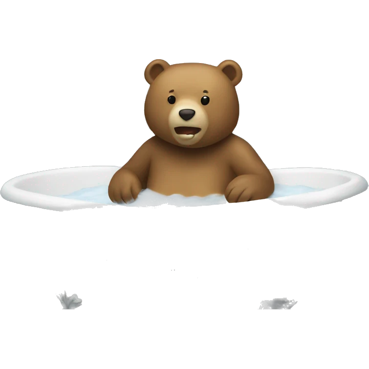 Bear in bath  emoji