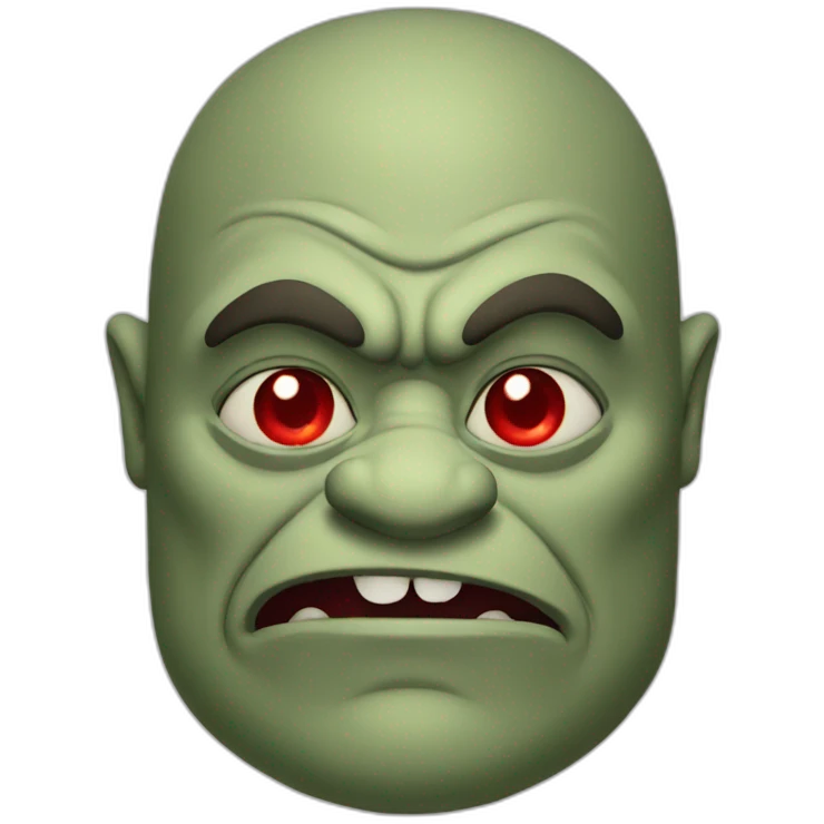 ogre with red eyes emoji