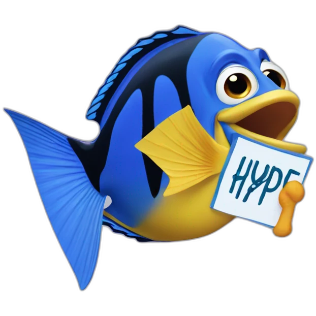 dory holding hype sign emoji