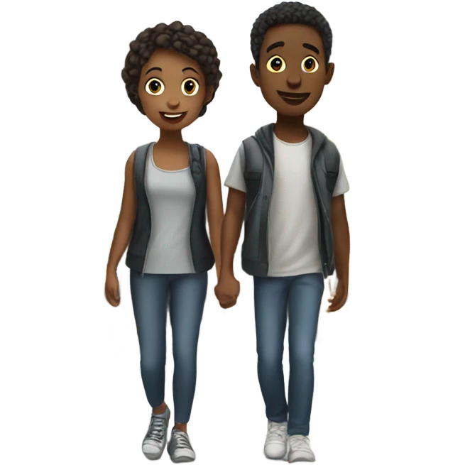 Girl and boy In NYC emoji