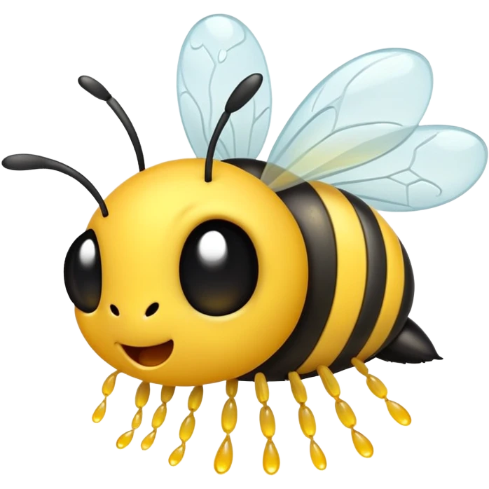 The bee sneezes emoji