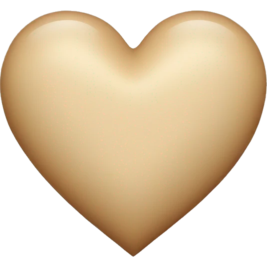Beige heart  emoji