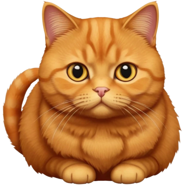 British shorthair ginger cat, solid color with no markings emoji