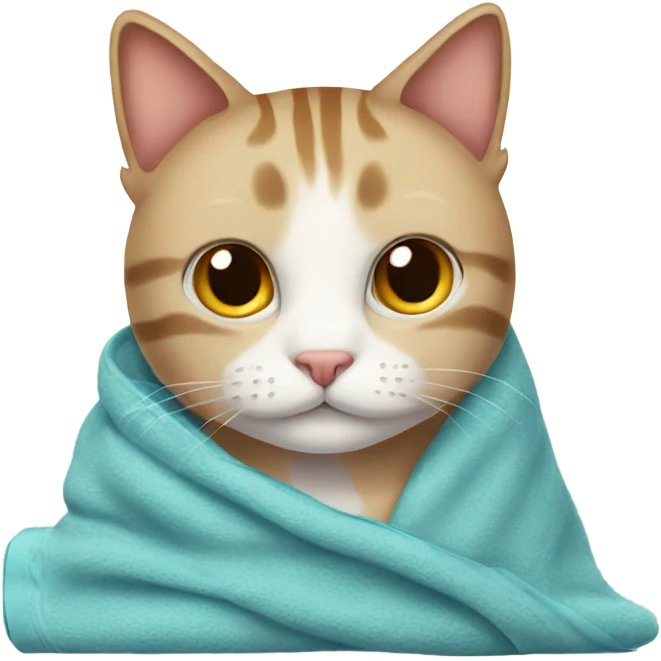 cat with blanket emoji