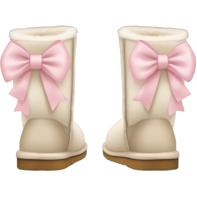 Aesthetic uggs with light pink bows emoji
