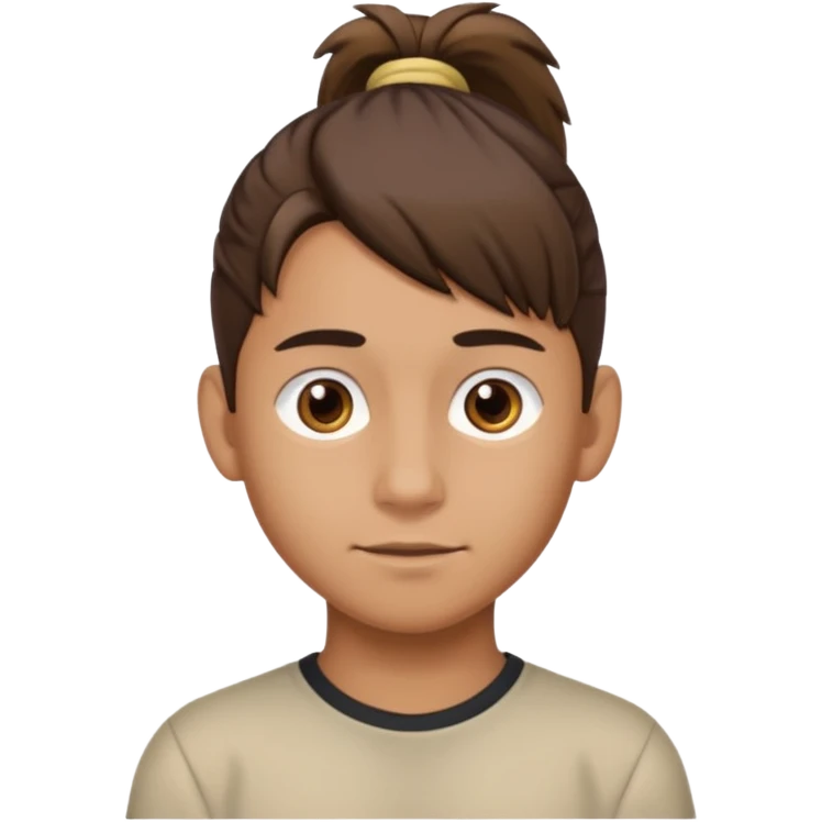 boy with ponytail emoji