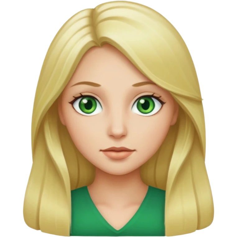green eyes blonde long hair emoji