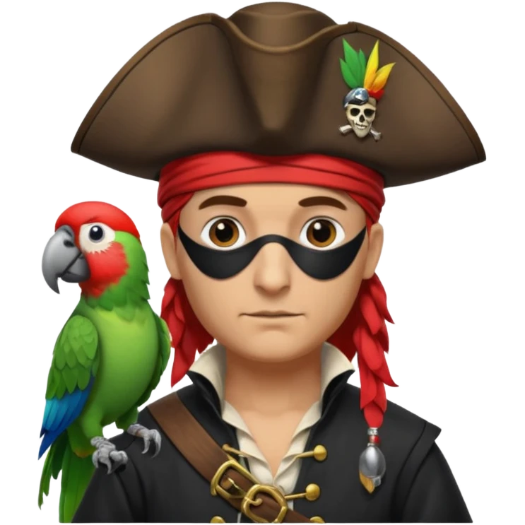pirate and parrot emoji