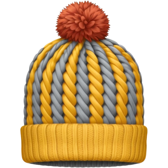Winter Knit Hat gray emoji