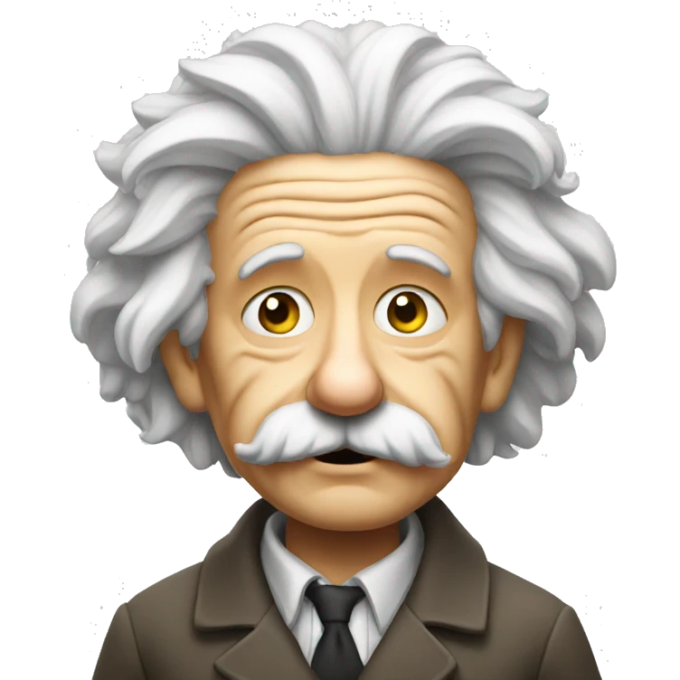 einstein thinking gesture emoji