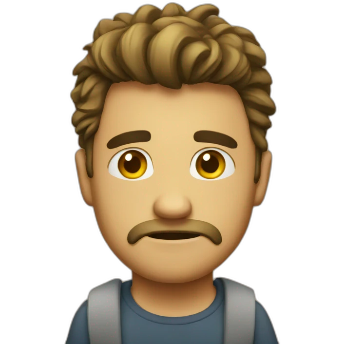 Stupid guy emoji