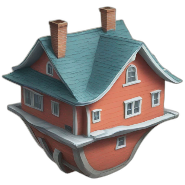 Upside down house emoji