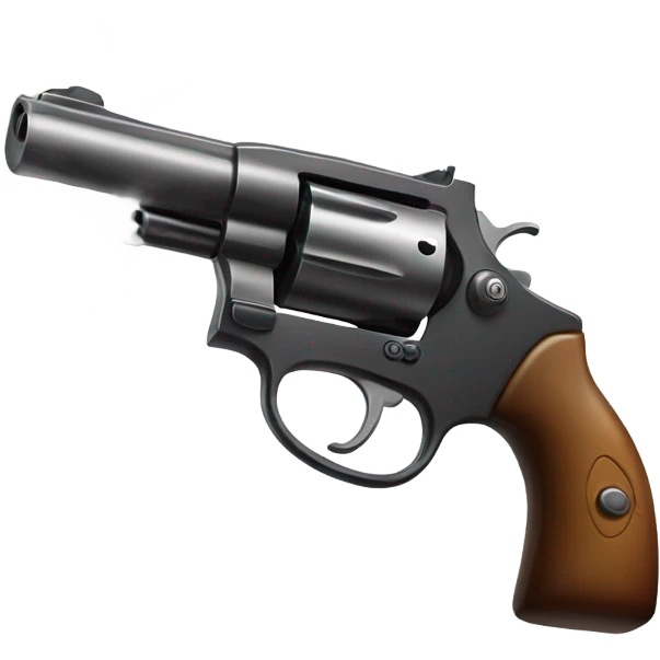 A revolver with a long cigarette instead of a barrel, with smoke rising  emoji
