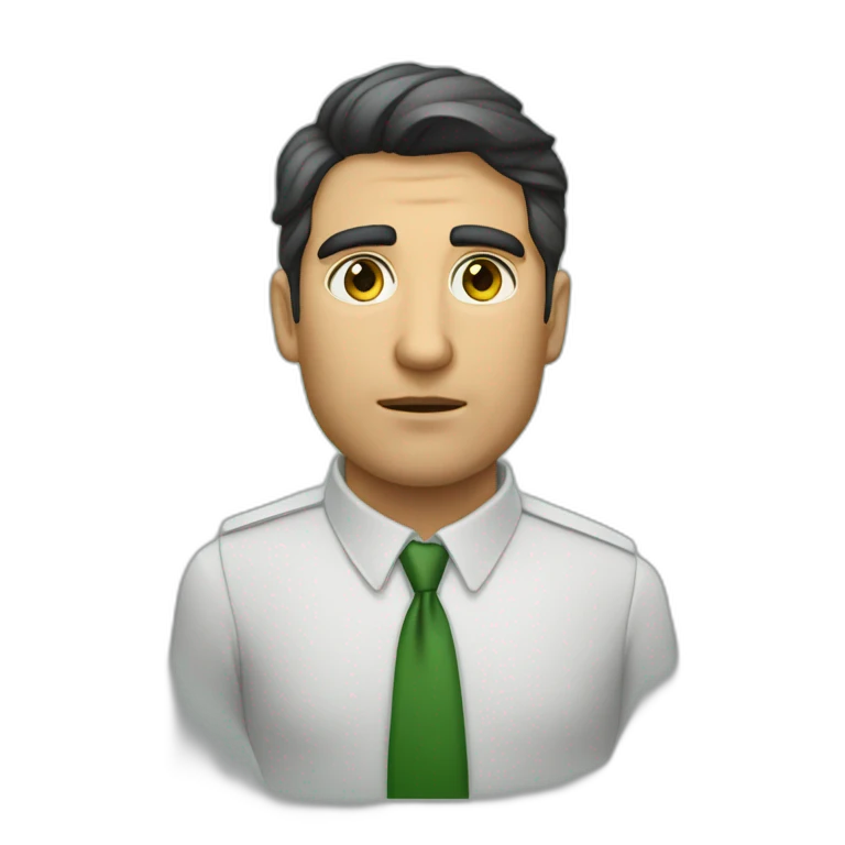 Moreno calvo ojos verdes emoji