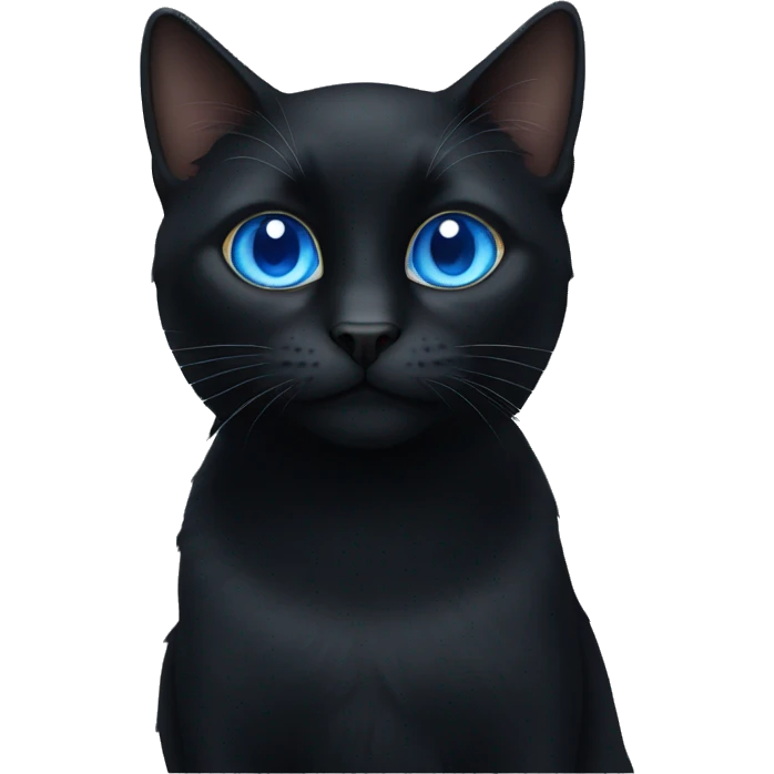 black cat with blue eyes emoji