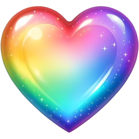 heart with a rainbow sparkle emoji