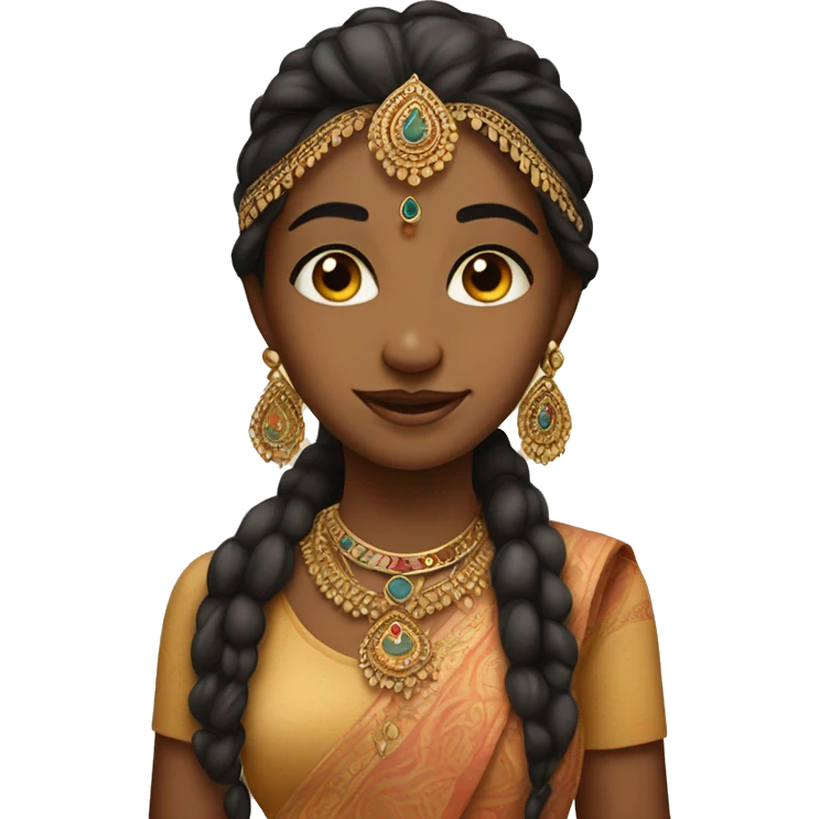 Indian girl with bindi  emoji