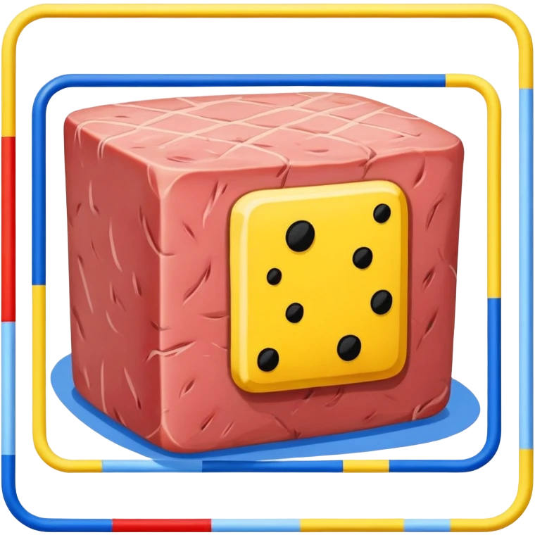  spam meat mondrian style painting back emoji
