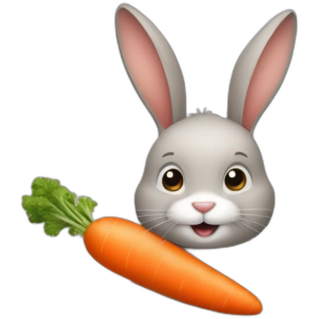 rabbit and carrot emoji