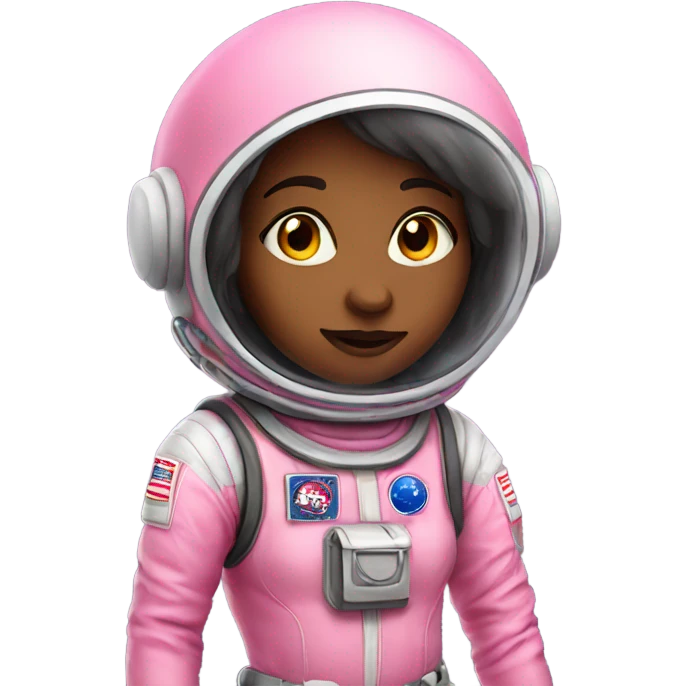 Pink astronaut girl  emoji