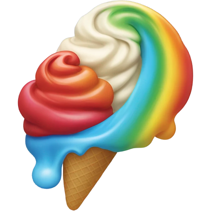 Rainbow ice cream  emoji