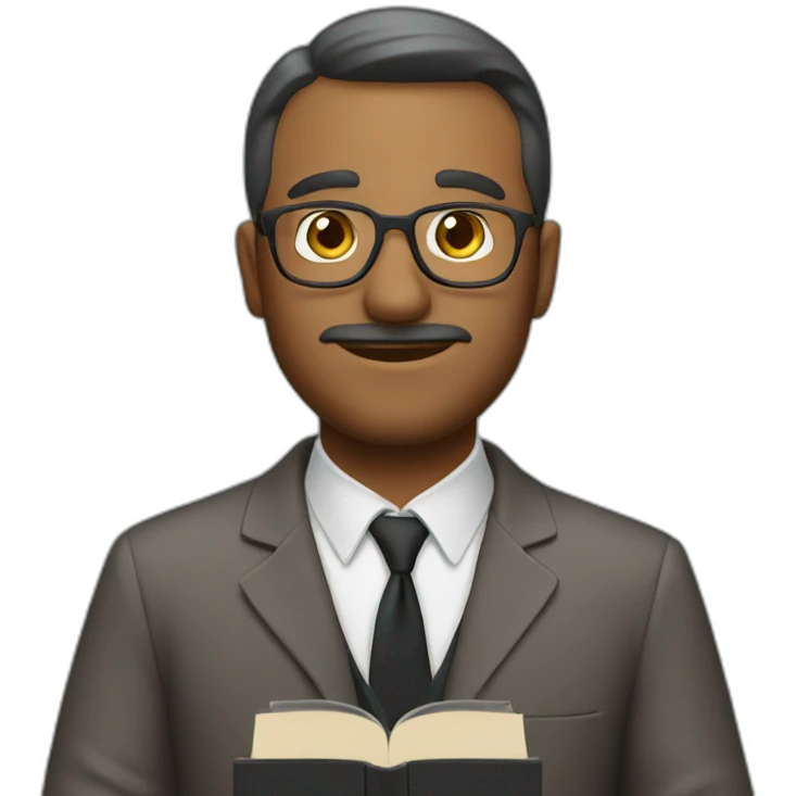 man teacher with book emoji