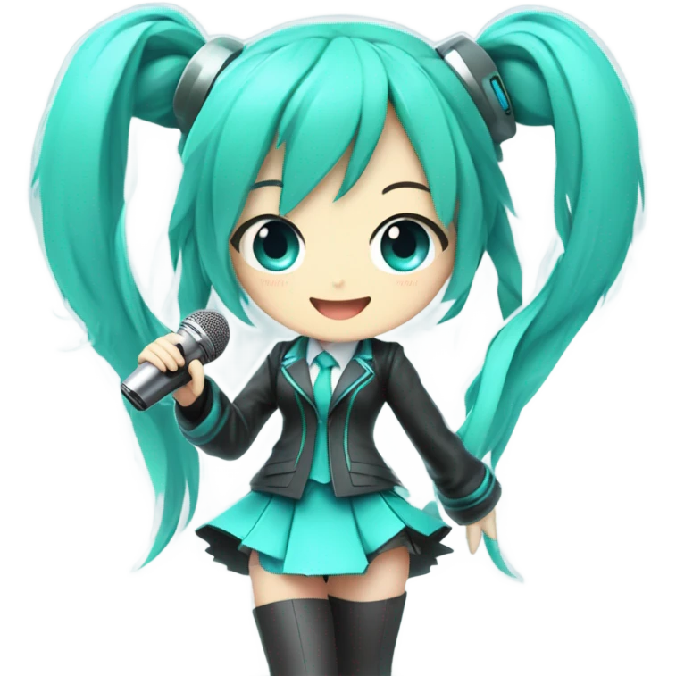 Hatsune Miku smiling emoji