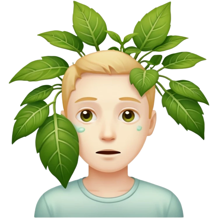 Dehydrated person as a houseplant  emoji