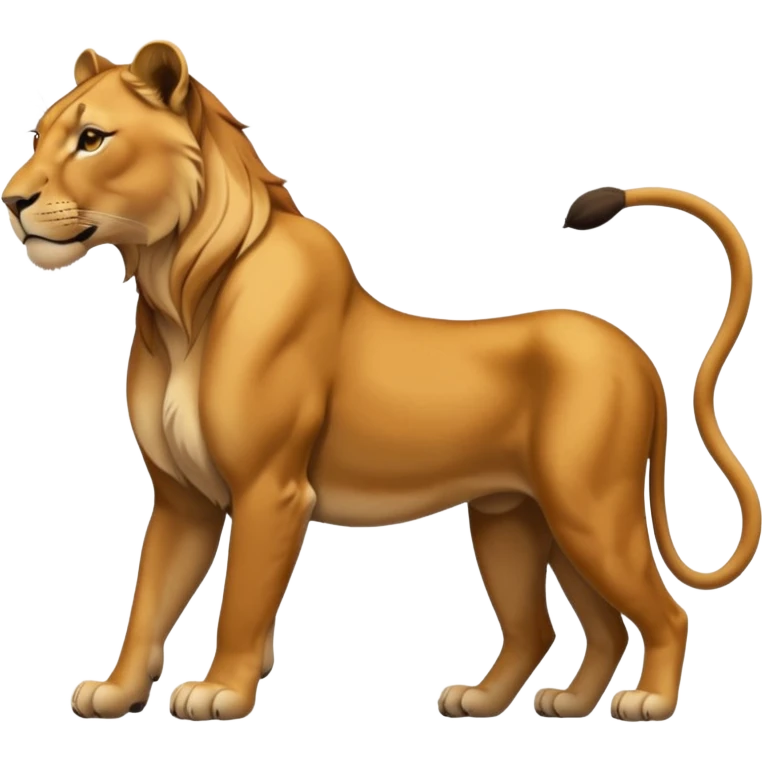 a lioness's silhouette with four legs emoji