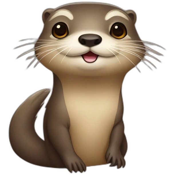 Loutre avec barbichette emoji