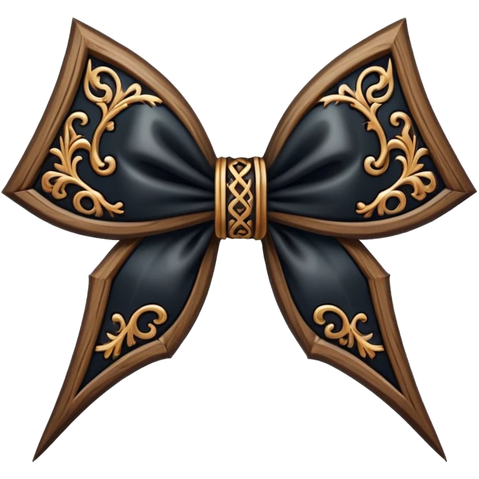 Gothic bow emoji