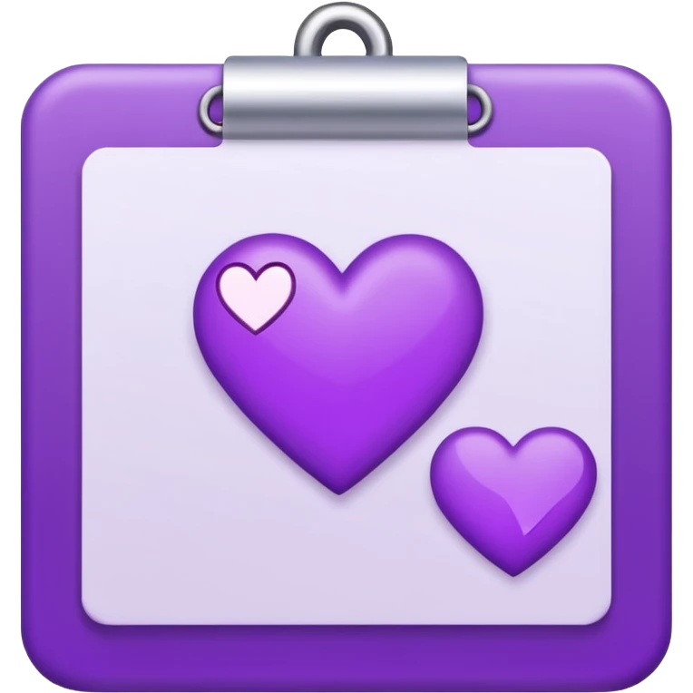 checklist purple heart emoji emoji