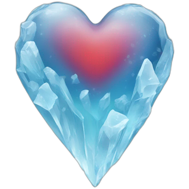 Ice heart emoji