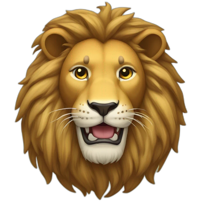 lion in supine position emoji