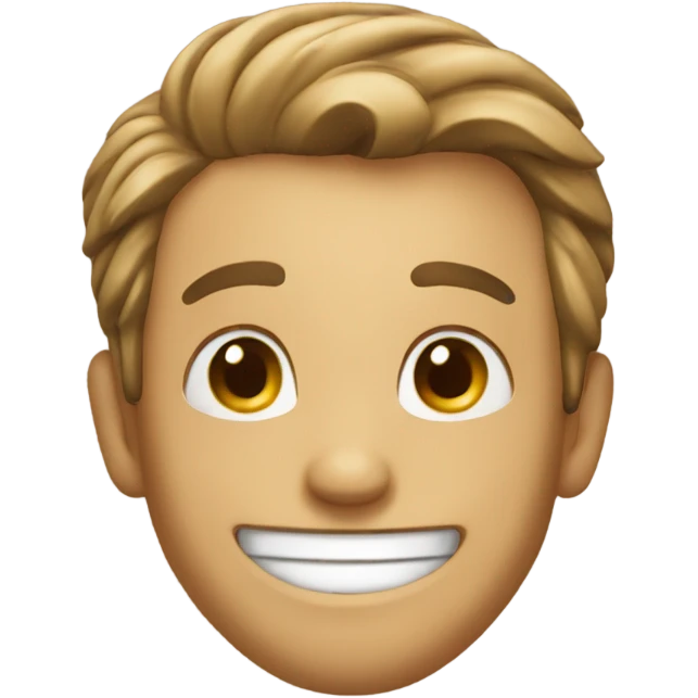 Happy man smiling emoji