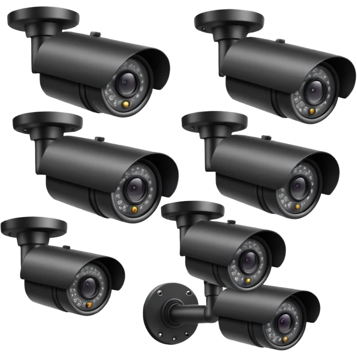 5 CCTV cameras together  emoji