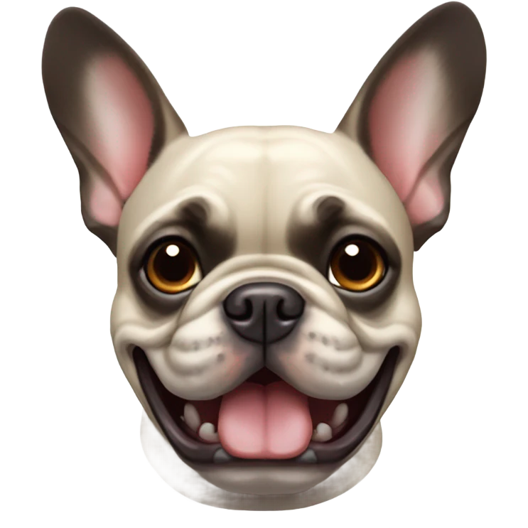 French bulldog male dog smiling  emoji