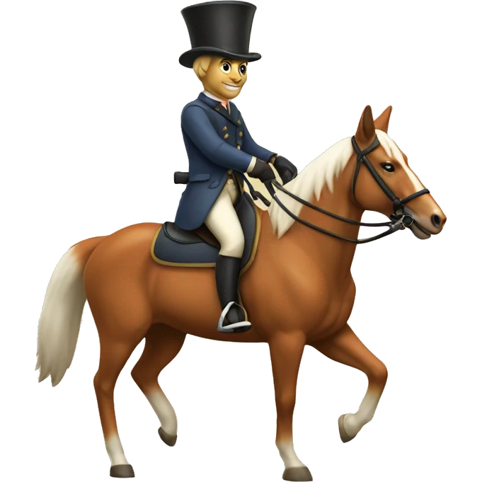 Fox hunting on horseback emoji