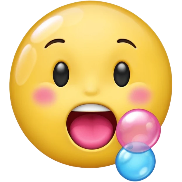 Emoji blowing bubble gum  emoji