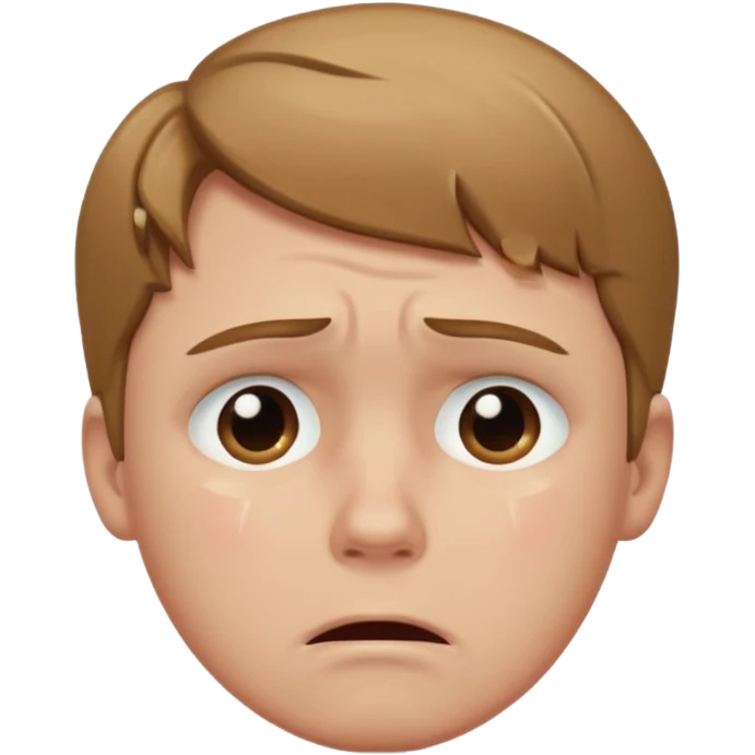 White boy with light brown hair crying  emoji