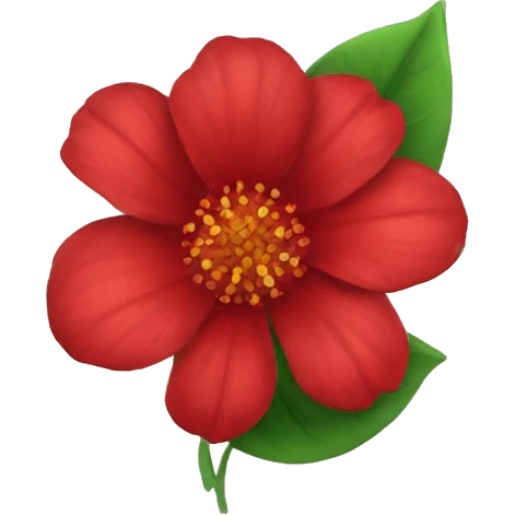 red flower emoji