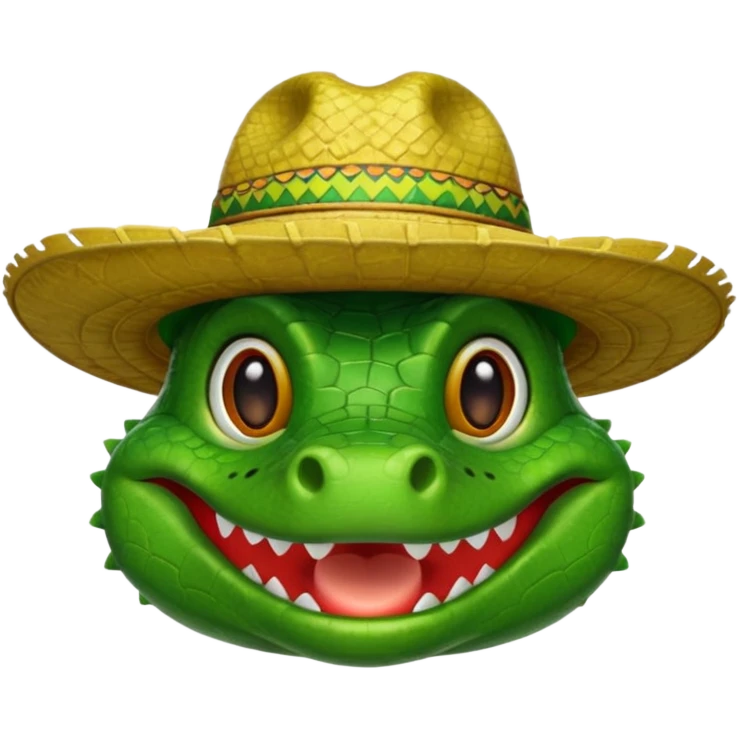 caiman con sombrero emoji
