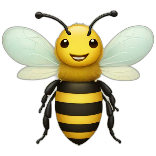 Bee with heart eyes nice emoji