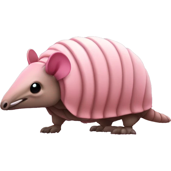 Pink armadillo emoji